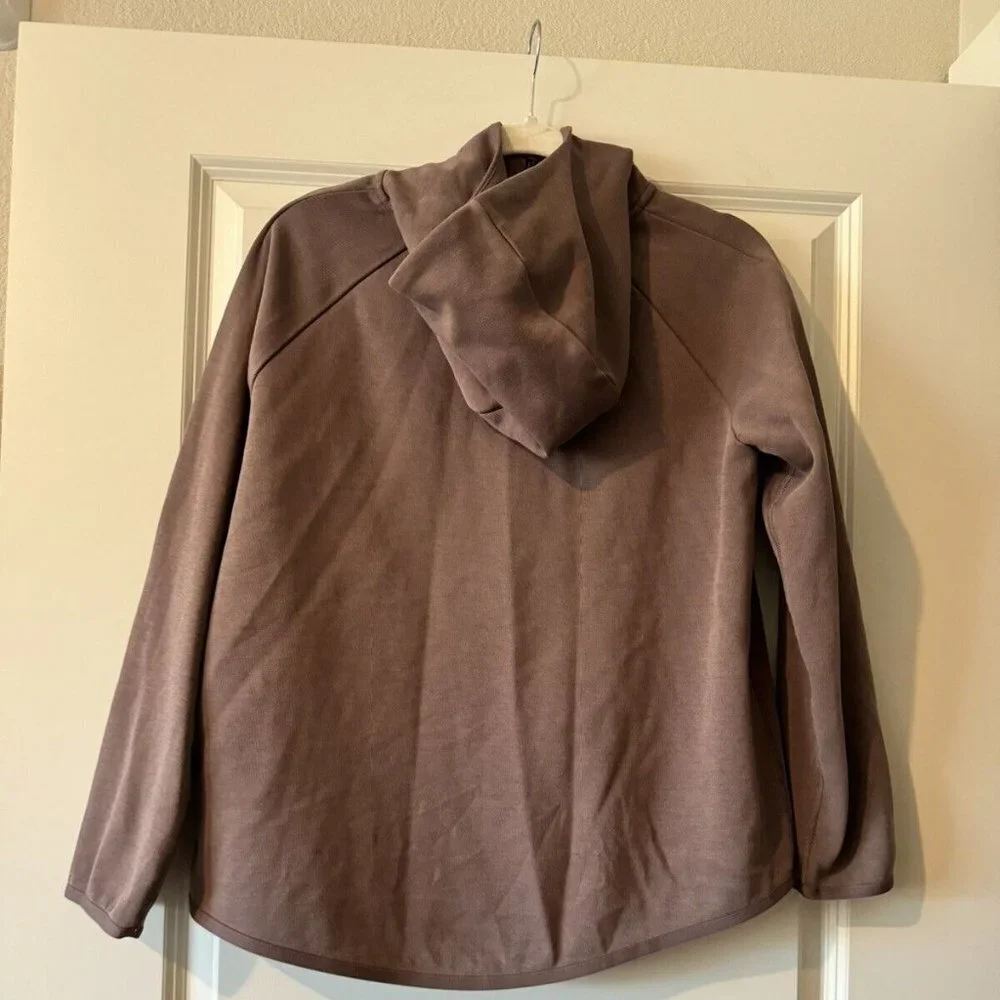 Nike Women's Tech Fleece Cape Full Zip Sweatshirt Brown/Purple Medium EUC